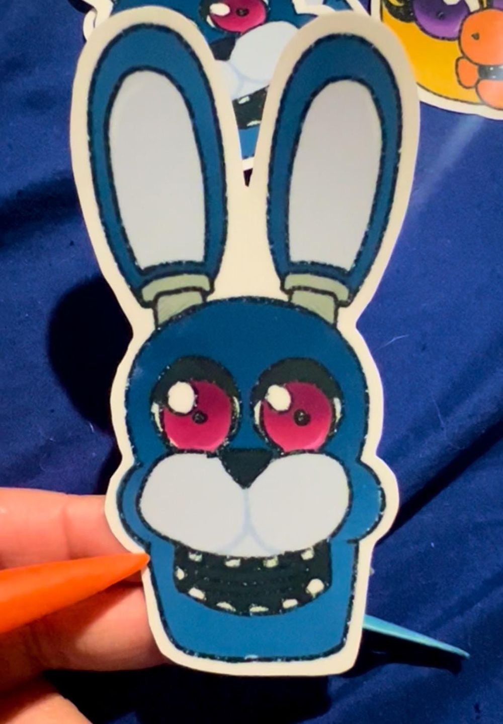 FNAF Fazgang Chibi Crayon Head Waterproof Sticker (Bonnie)